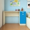 Celestia Kids Study Desk with Shuttered Cabinet and Drawer in Azure Blue Colour