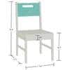 Royale Kids Study Set with Folding Desk cum Bookshelf and Wooden Chair in Misty Turquoise Colour