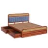 Yashvi Sheesham Solid Wood Queen Size Drawer Storage Bed In Honey Oak Finish
