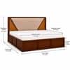 Shilp Solid Wood Comfort King Bed Hydraulic Storage Provincial Teak Finish Mattress 72 x 78 Inches
