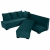 Melo 3 Seater Fold Out Sofa cum Bed in Teal Colour