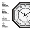 Octagonal Wooden Wall Clock with Bold Numbers