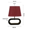 Devansh Maroon Jute Table Lamp With Wood Black Base -13