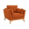 Lorentz Boucle Fabric Lounge Chair in Orange Colour