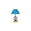 Wren Turquoise Jute Table lamp with Wood & Iron Base