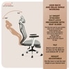 Marvel Pro Ergonomic High Back Study Chair with Legrest in Grey Colour