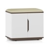 Baltoro Engineered Wood Shoe Rack with Seating in White Finish