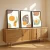 The Castle Decor Boho Abstract Botanical Wall Art Set of 3 Design 14 11x17 Inch