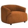 Morgen Boucle Fabric 1 Seater Sofa In Orange