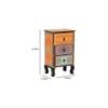 Aria Solid Wood Hand painted End Table In Multicolour