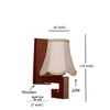 Devansh Wood Wall Mounted Lamp With Beige Jute Shade