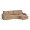 Apollo Compact Sofa (Colour : Sandshell Beige, Cushion : Soft, Back Type : High Back, Seating Capacity : Right Aligned 3 Seater + Right Aligned Chaise + Ottoman)