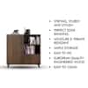 Hexa Engineered Wood Bookshelf Multipurpose Storage Rack in Flower Wenge Colour
