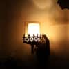 Eliante Brillia Wall Light With Black And Gold Glass Shade In Black And Gold Colour