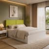 Saimaa Engineered Wood Queen Size Bed In White Finish