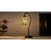 Multicolor Mosaic Glass Curvy Table lamp with Iron Base (EN19)
