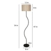 Eisley White Jute Floor Lamp with Solid Wood