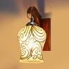 Devansh Solid Wood Electric Wall Light in Brown Colour with Multi Shade Count of 1 Light