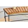 Hevea Solid Wood Bench in Rustic Teak Finish