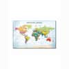 Truss Blue World Map Canvas Wall Prints Canvas Wall Prints Set of 2 Multicolor Matte