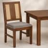 Globally Indian Giselle Solid Sheesham Wood 6 Seater Dining Table Set 6 Chairs Terracotta Orange