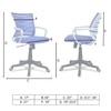 Xxeana Mid Back Ergonomic Chair in Blue Colour