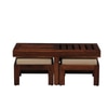 Morris Nesting Coffee Table with Seating in Beige Fabric