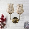 Devansh Metal Electric Wall Light in Gold Colour with Multicolor Shade Count of 2 Lights