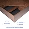 Lush Engineered Wood Queen  Size Bed With Box Storage (Walnut Finish)