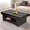 Piante Solid Wood Coffee Table In Mahogany Finish