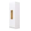 Hexa Red Wooden 2 Door Wardrobe with 4 Shelves in Frosty White Colour