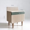 Linenbark Wood Side Table in Light Pink Colour