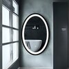 Oval Framed LED  Mirror Black Matte Gold Rose Gold Brushed Silver