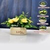 Yellow Artificial Flowers With A Modern Planter