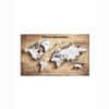 Truss Brown White World Map Canvas Wall Prints Canvas Wall Prints Set of 2 Multicolor Matte