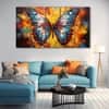 The Castle Decor Butterflies Wall Painting Wooden Framed 27x48 Inch (Style 2)