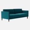 Tharoli Velvet 3 Seater Sofa Teal in Blue Colour
