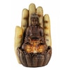 Beige Fiber Glass Palm Buddha Indoor Water Fountain