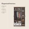 Miller 3 Door Wardrobe With Mirror in Two Tone Finish