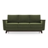 Corby Essential 3 Seater Fabric Sofa In Moss Green