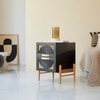 Ziggy Solid Wood Bedside Table in Black Finish