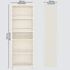 5 Open Shelves In Highland Pine Finish With Free Standing Tall Units.