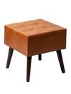 Axel Faux Leather Tufted Wooden Stool for sitting