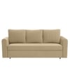 Melano 3 Seater Velvet Pull-Out Sofa Cum Bed in Beige colour