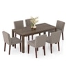 Atlas Solid Wood 6 Seater Compact Dining Table with Atlas Dining chair