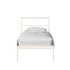 Sheen Metal Non Storage Single Bed in Glossy Ivory Finish