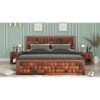 Keaton Sheesham Wood King Size Bed Box Storage Honey OakOak Finish (72 x 78 inches)