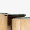Bora Bora Solid Wood Nesting Coffee Table in Black Colour