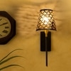 Devansh Metal Electric Wall Light in Black Colour with Black Shade Count of 1 Light