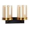 Eliante Modern Wall Lights Mild Steel & Glass Material Antique, Brown & Champaign Finish